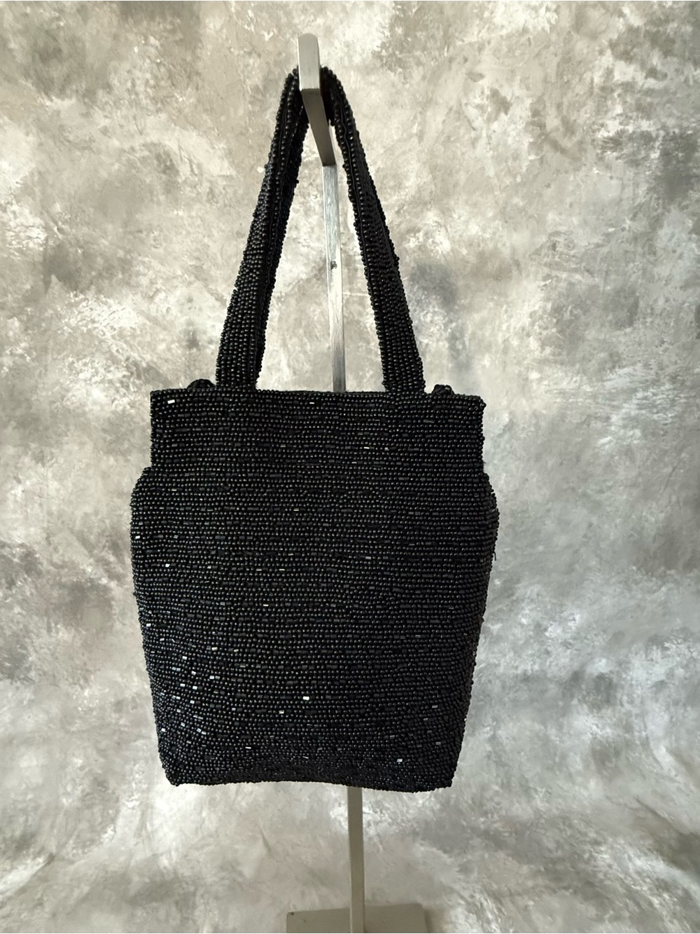 Classic Black Beaded Tote Bag - Unbranded (Love 25)